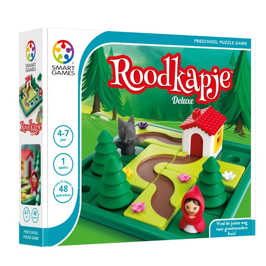 Smart games roodkapje de luxe vind de juiste weg naar grootmoeder's huis.