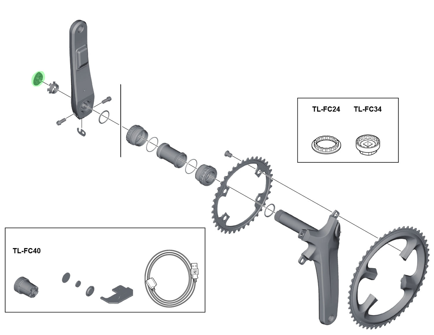 Shimano outer cap for fc-r9100-p