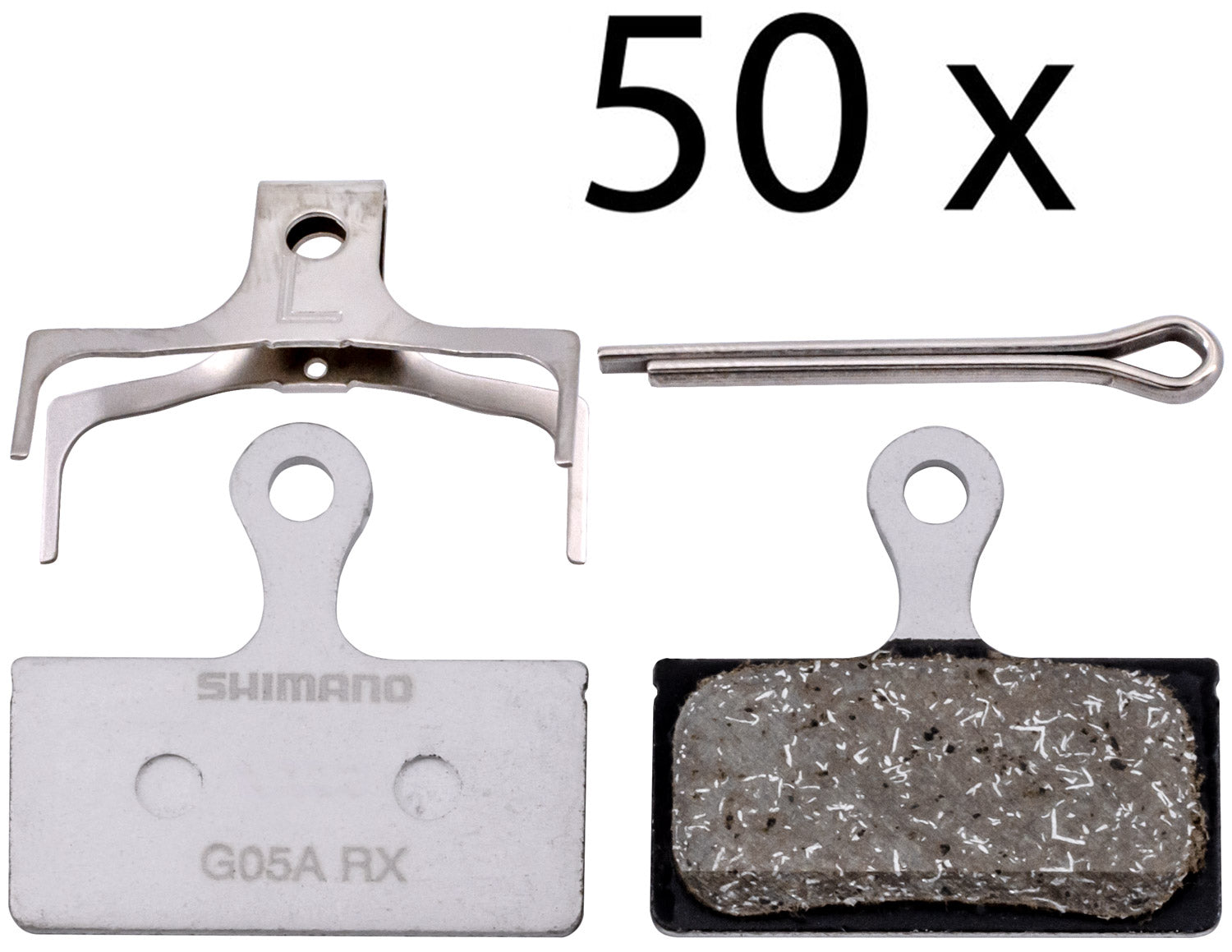 Shimano g05a-rx resin disc brake pads (50 workshop pack)