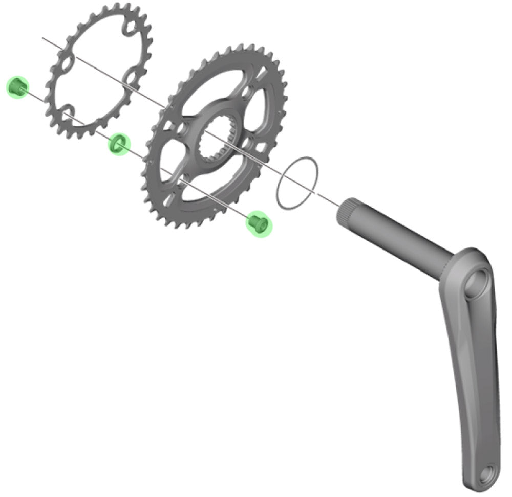 Shimano slx chainring bolts for fc-m7100-2 m7120-b2 (4 pieces)