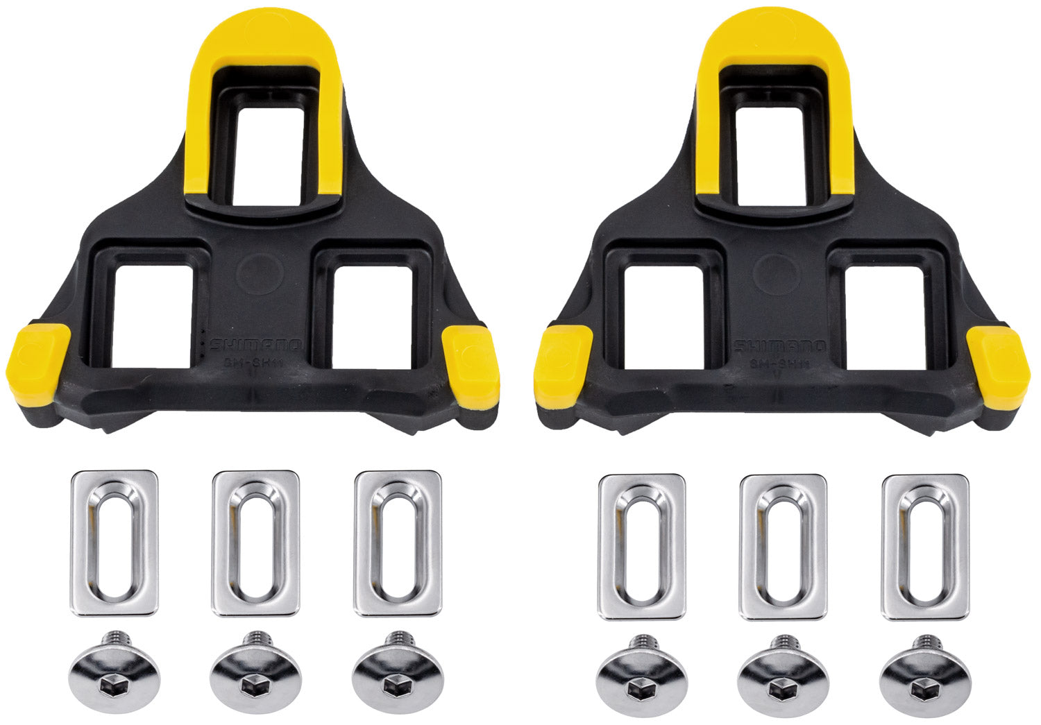 Schoenplaatjes Shimano SM-SH12 SPD-SL met 6 graden speling - geel