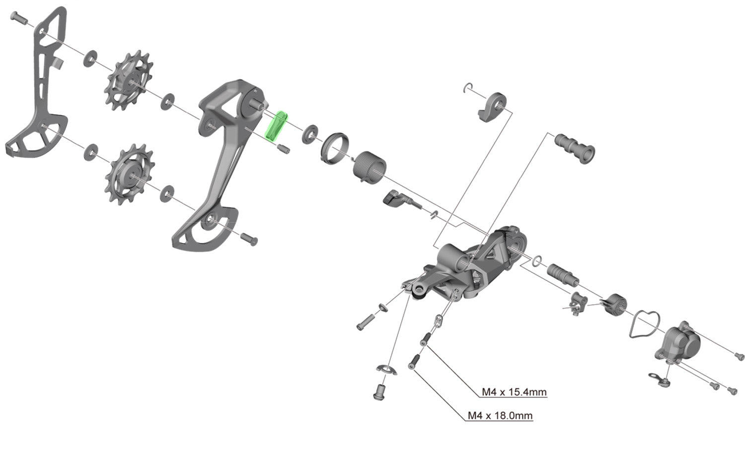 Shimano bumper for rd-m8100 8130 rear derailleur