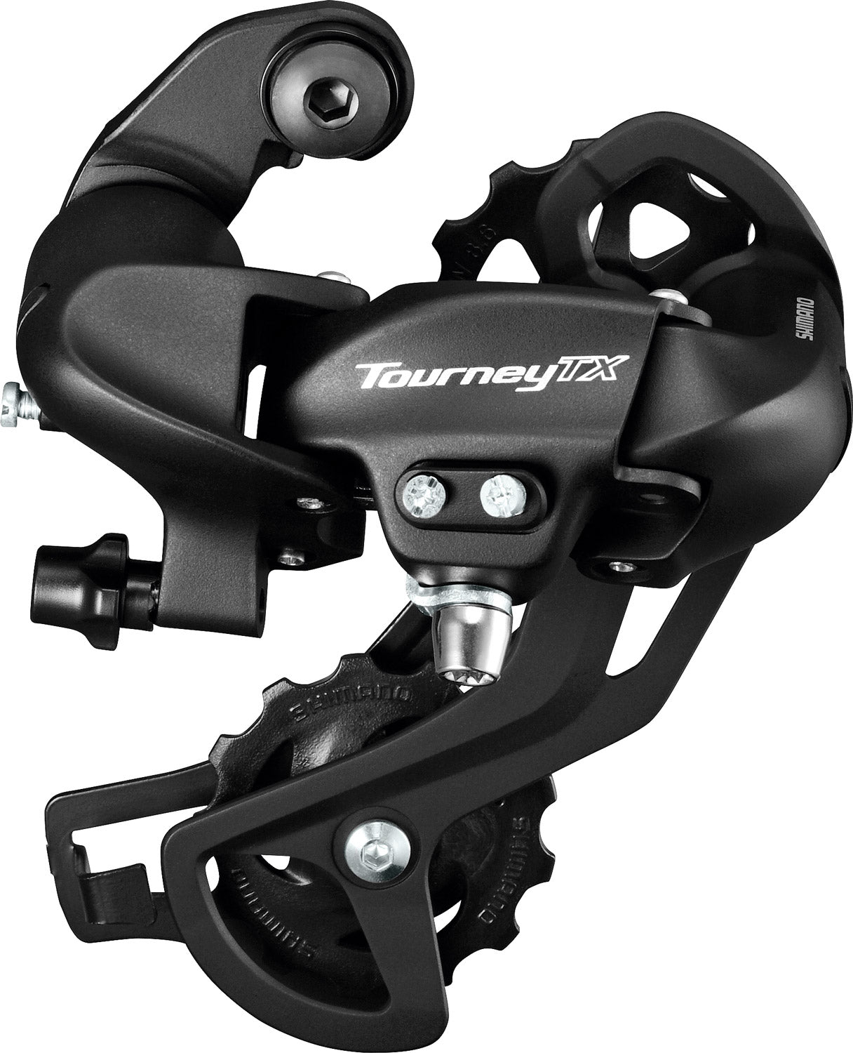 Dérailleur arrière 7 8 vitesses Shimano Tourney TX800 avec support de patin - noir