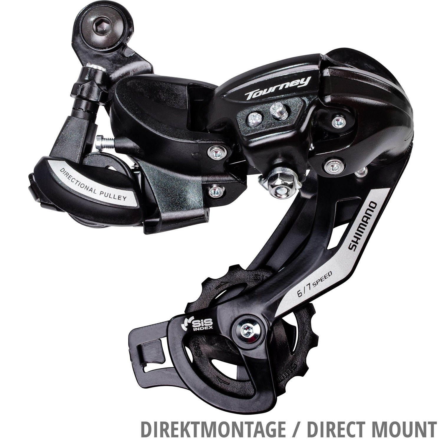 Dérailleur Arrière 6 7 vitesses Shimano Tourney TY500 - Direct Mount (D-Type) - Noir