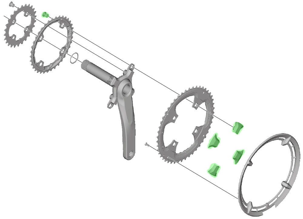 Shimano xt chainring bolts for fc-t8000 (4 pieces)