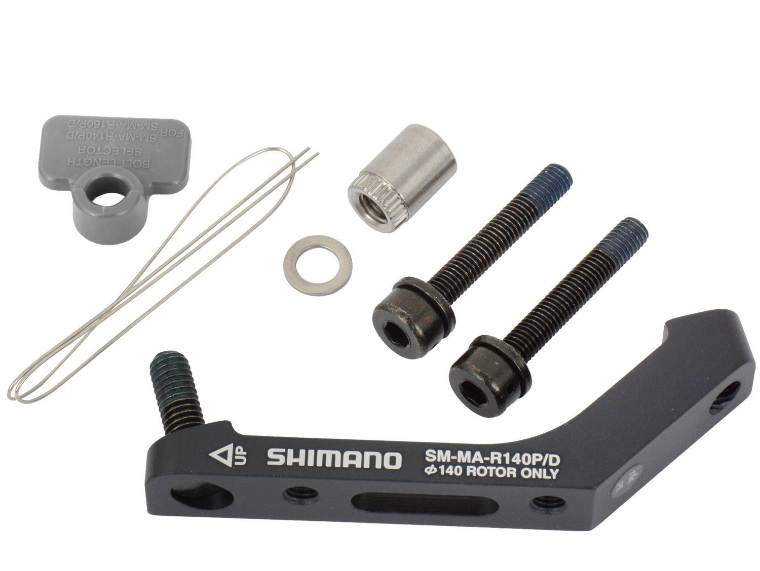 Shimano sm-ma-r140p d post-mount to flat-mount adapter for rear 140mm rotor