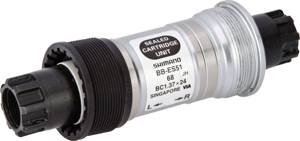 boîtier de pédalier BB-ES30 acier 68E - 121 Octalink BSA argent noir