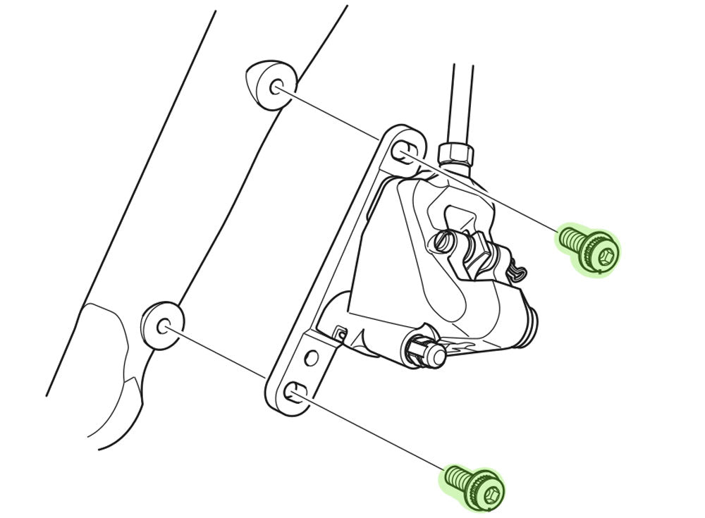 Shimano caliper fixing bolt type a for front flat-mount