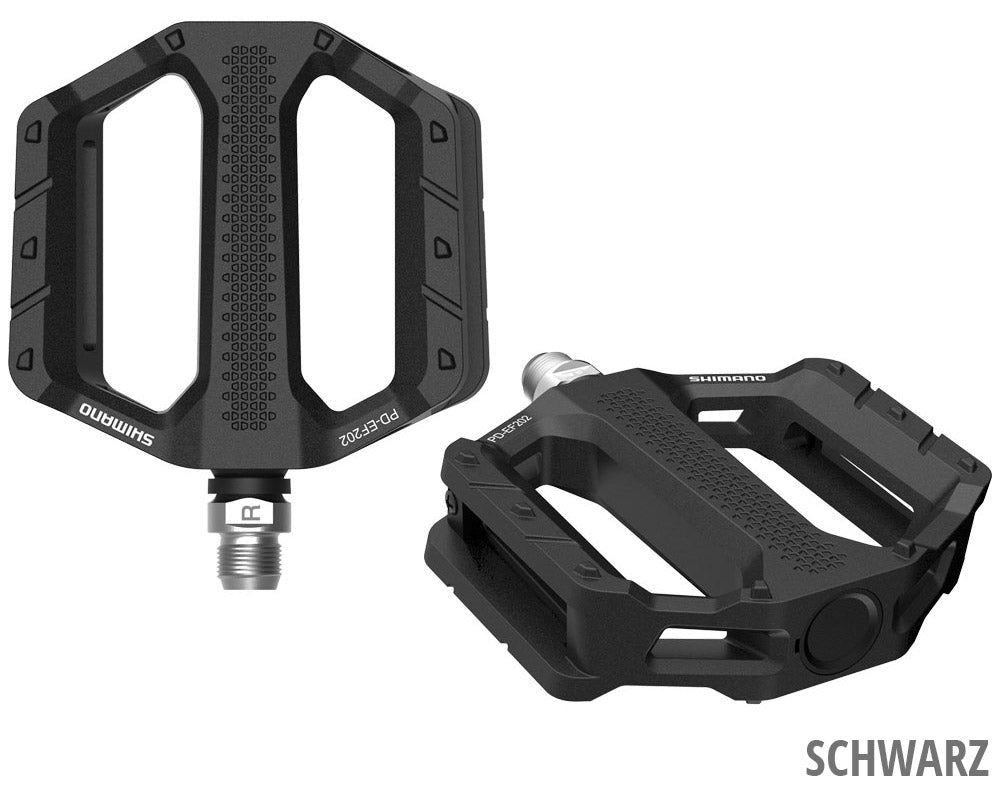 Shimano pd-ef202 e-bike flat pedals | red