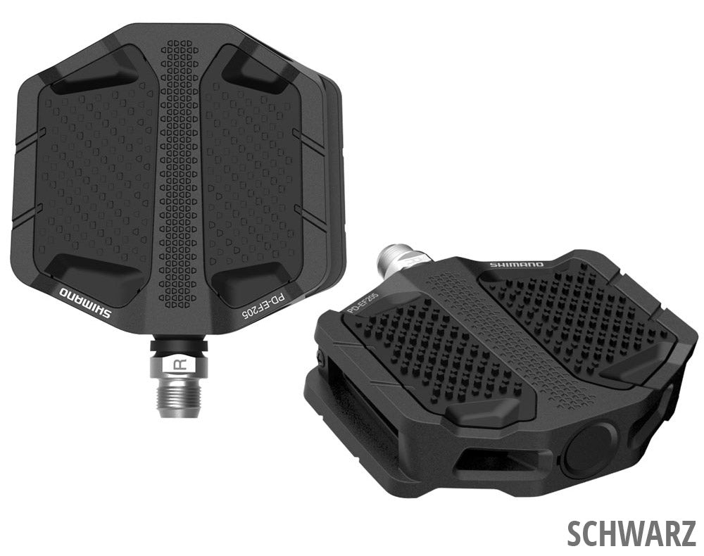 Shimano pd-ef205 e-bike flat pedals | red