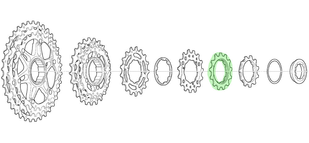 Shimano sprocket 12t for cs-m771-10 bl