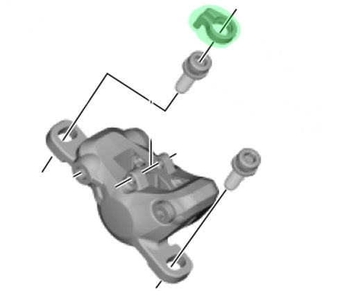 Shimano snap ring for postmount brake caliper bolt