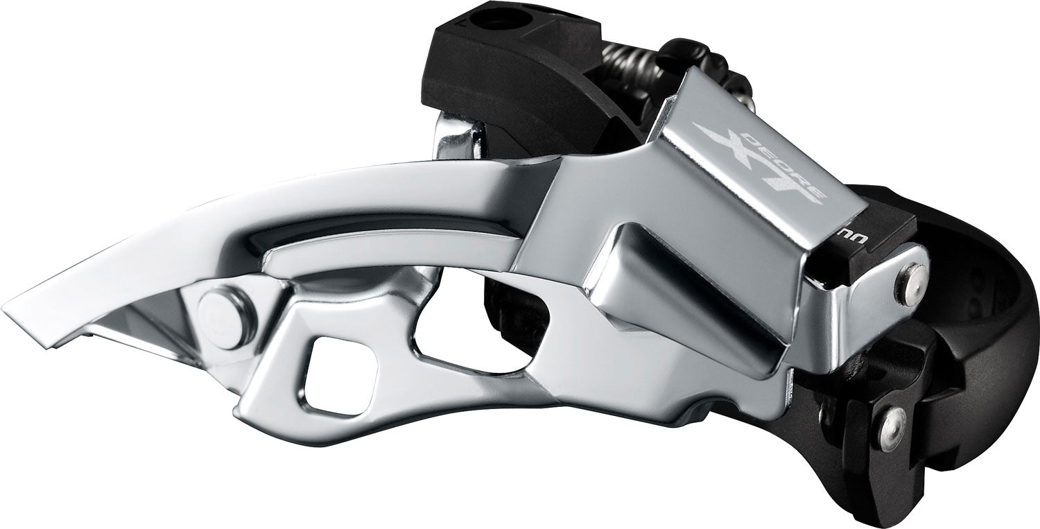 Shimano xt fd-t8000 3x10-speed front derailleur top-swing 66-69° clamp deep 34.9mm