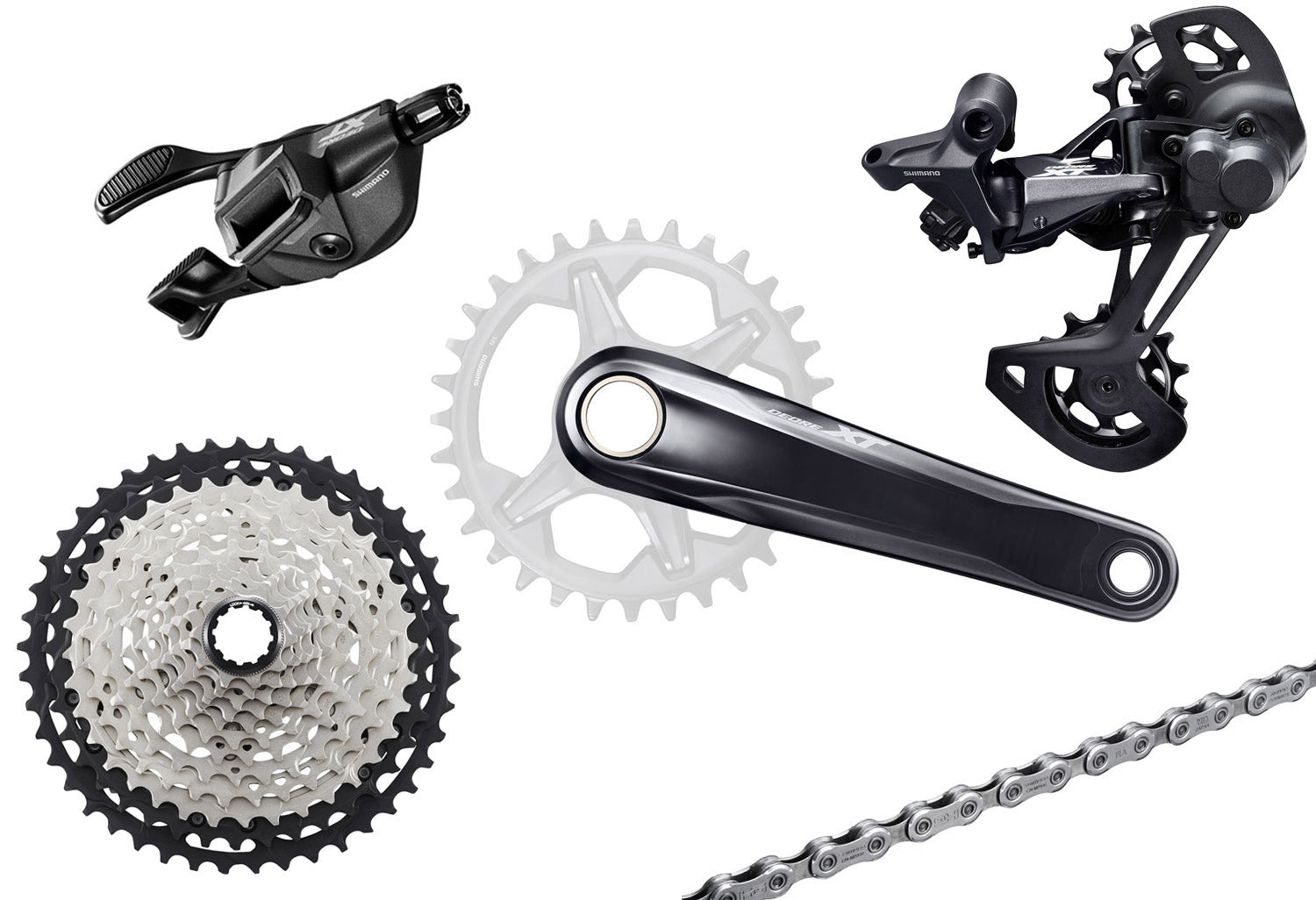 Shimano xt m8100 1x12-speed group i-spec ev 180mm 10-45