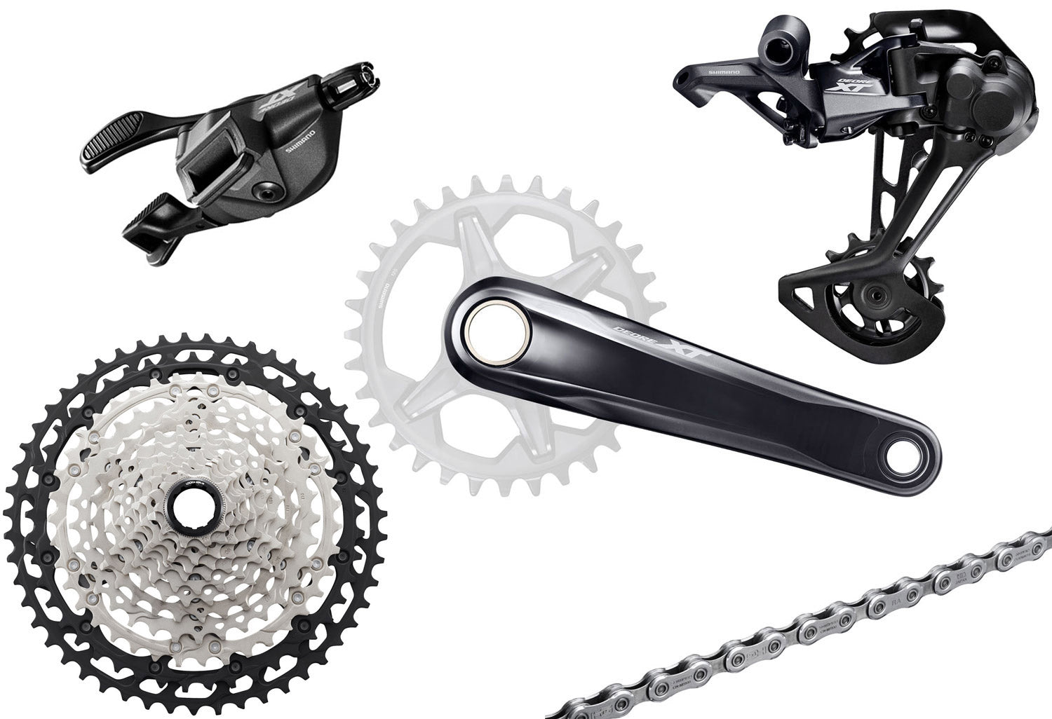 Shimano xt m8100 1x12-speed group i-spec ev 165mm 10-51