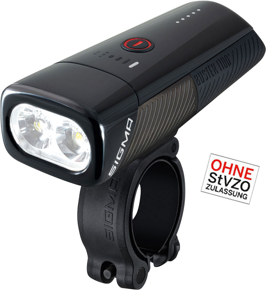 Sigma koplamp Buster 1100 LED schroefhouder -Li-ion accu USB