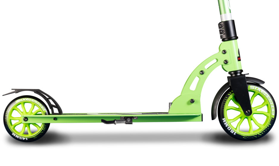 2-wiel Kinderstep Opvouwbaar Voetrem Groen Zwart