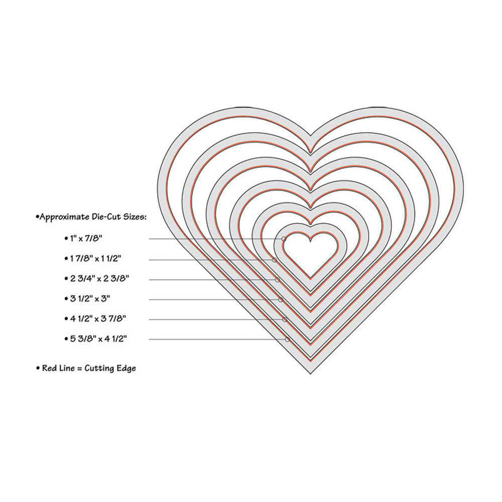 Sizzix • framelits die set hearts