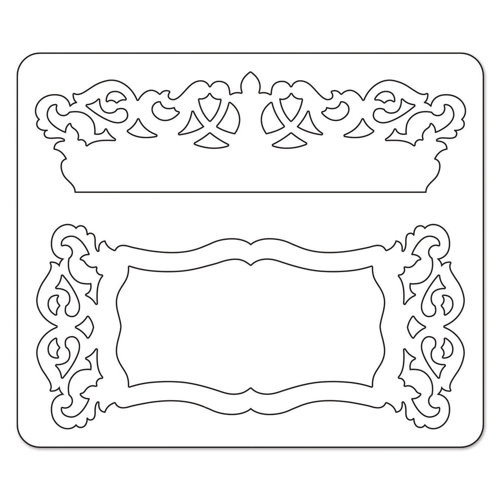 Sizzix • sizzlits die label edge scrollwork