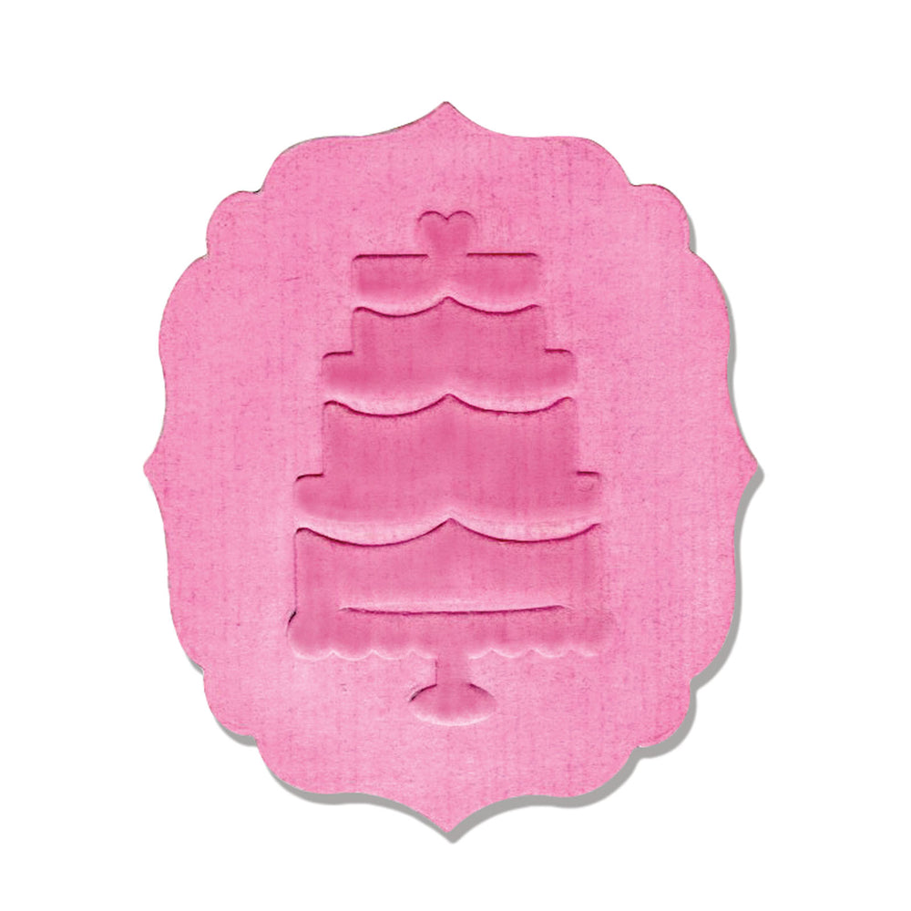 Sizzix • embosslits die label cake