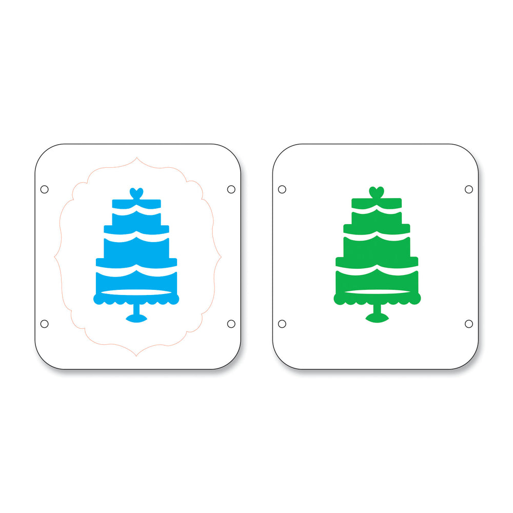 Sizzix • embosslits die label cake
