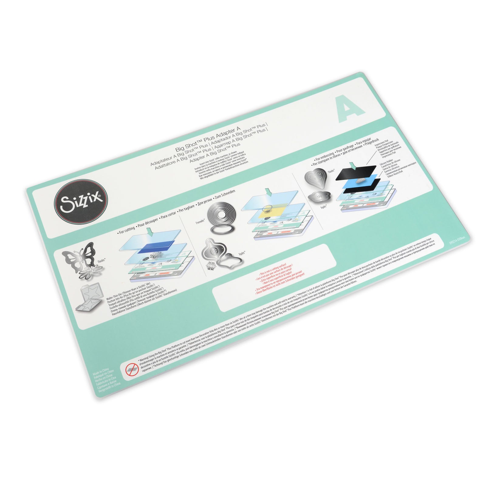 Sizzix • big shot plus accessoire adapter a plaat standaard