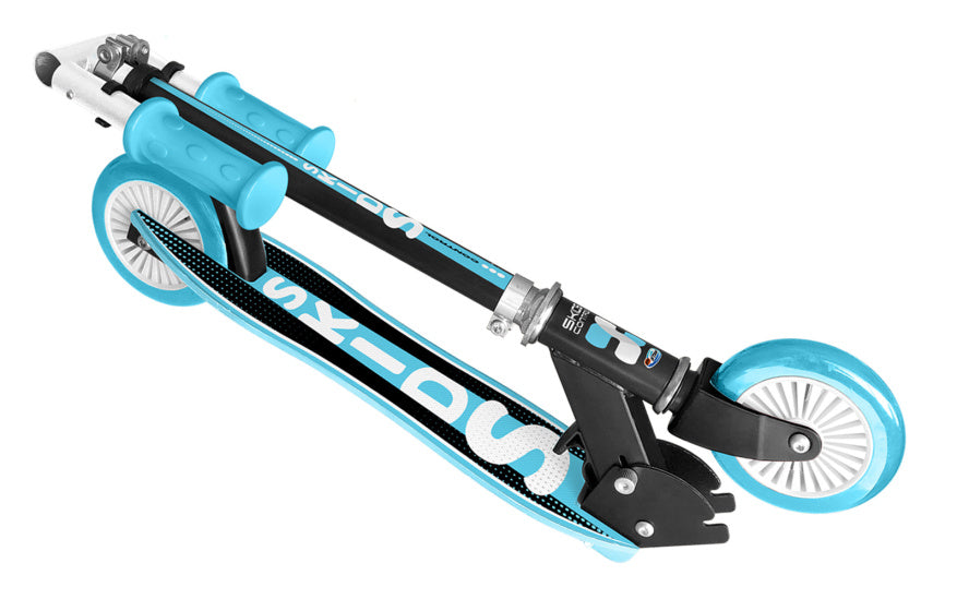 2-wiel Kinderstep Opvouwbaar Voetrem Blauw Zwart