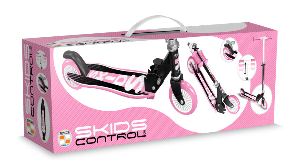 2-wiel Kinderstep Opvouwbaar Voetrem Roze Zwart