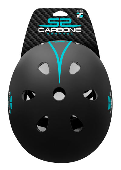 Carbone Skatehelm Verstelbaar Zwart maat 53-57 cm