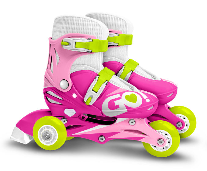 Inlineskates Verstelbaar Roze Wit maat 27-30