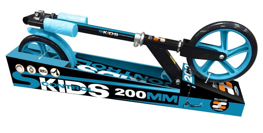 2-wiel Kinderstep Opvouwbaar Voetrem Zwart Blauw