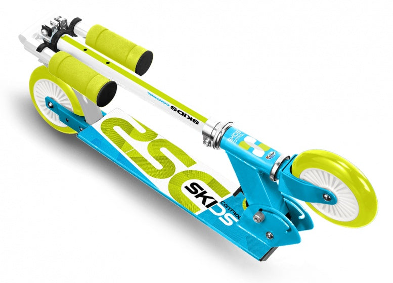 2-wiel Kinderstep Opvouwbaar Voetrem Lichtblauw