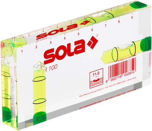 Sola r100 architecten waterpas - 100x50x15 mm - 01622101 - tot 0.25 m - rood