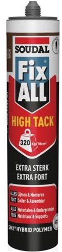 Soudal fix - all high-tack | lijmkit | bruin | 290 ml - 100274