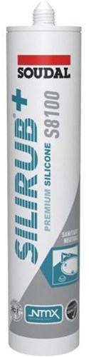 Soudal silirub+ s8100 neutraal | sanitairkit | ral 9010 | 300 ml - 134444