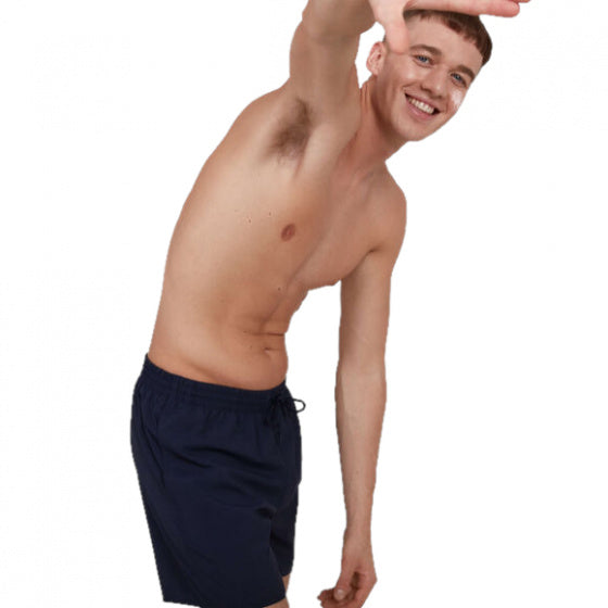 zwembroek heren 40 cm nylon navy maat S