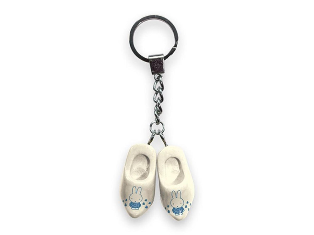 Nijntje sleutelhanger 2 klomp 4 cm wit blauw