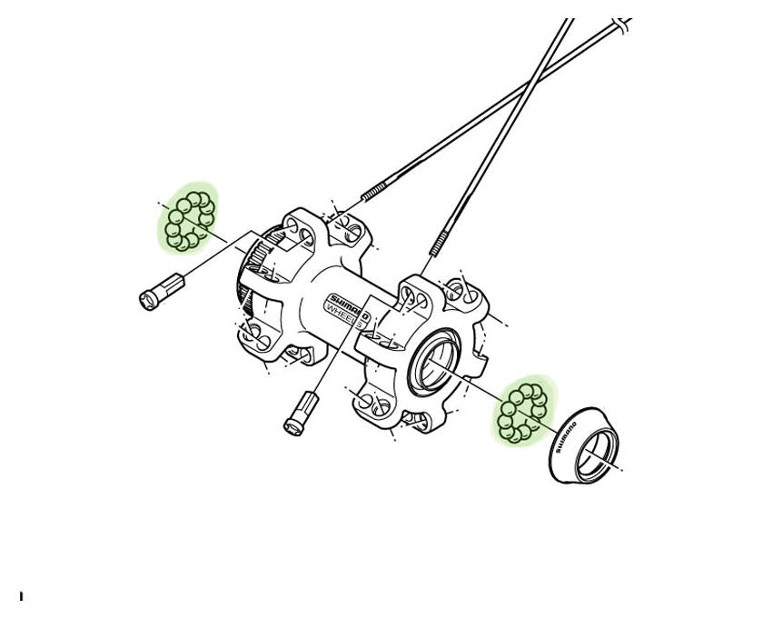 Shimano steel balls 1 4 (18 pieces)