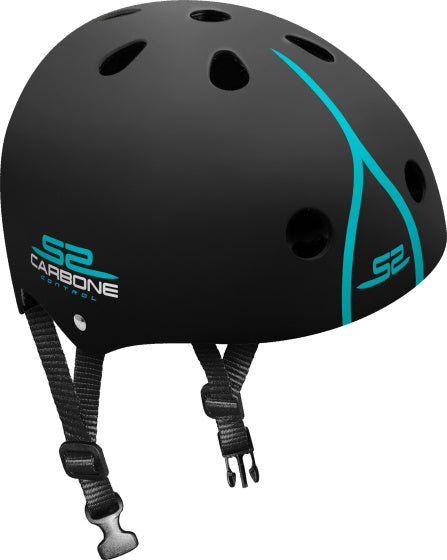 Carbone Skatehelm Verstelbaar Zwart maat 53-57 cm