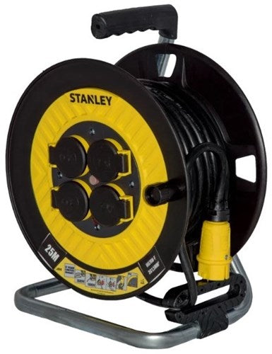 Stanley kabelhaspel 25m schuko h07rnf 3x1.5 mm² (type c) - sta274878