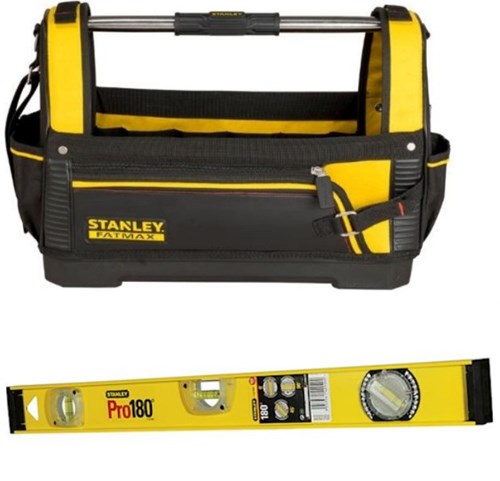 Stanley koffers fatmax® open gereedschapstas | 1-93-951 + stanley waterpas i-beam 60cm 1-42-920 - 1-93-951sb
