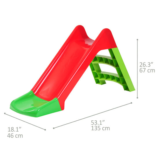 Glijbaan 135 x 46 x 67 cm Rood Groen