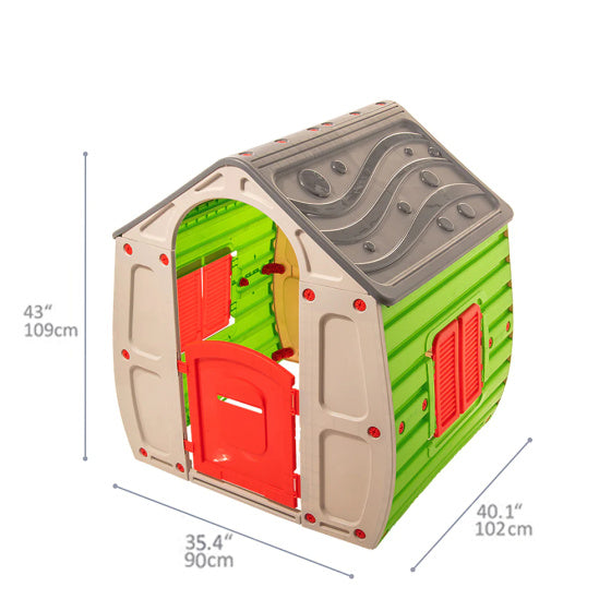 Magisch Speelhuis Junior 102 x 90 x 109 cm Grijs Wit Groen