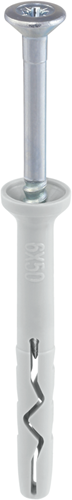 Steelies ultimate slagplug nylon 6x 80 verzonken kraag pz2 verzinkt | 50 stuks - kea10600801
