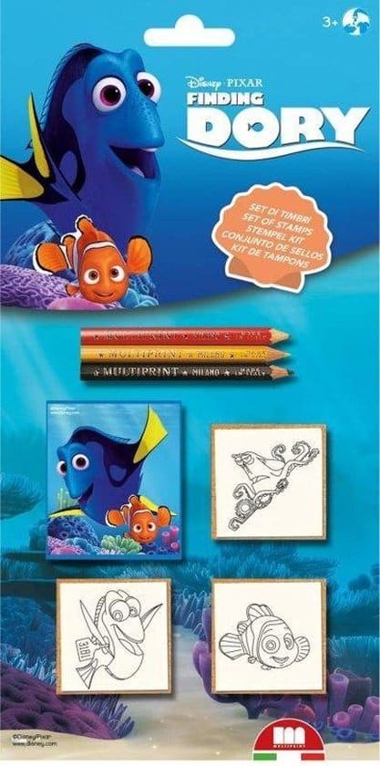 Brandunit find dory houten stempelset met kleurpotloden