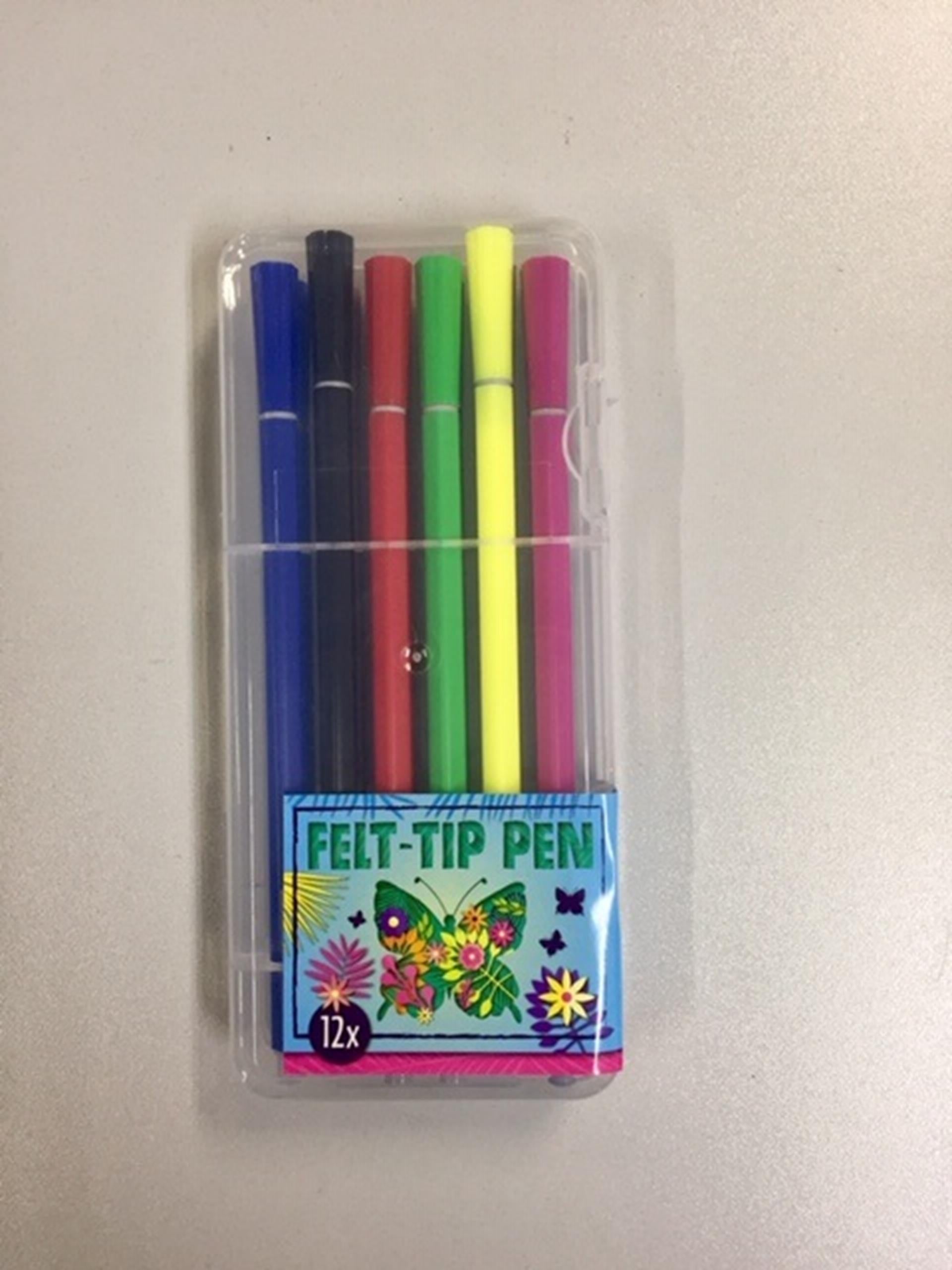 Grafix highlighter fineliner 12 in etui
