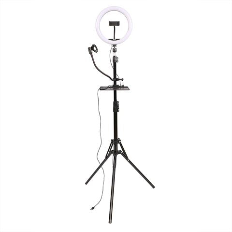 StudioKing LED Vlog Set SK-K190 avec lampe annulaire et support de microphone
