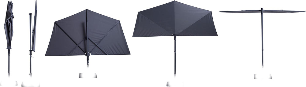 Madison parasol mikros 200x300cm grijs