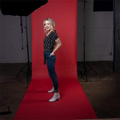 Superior achtergrondpapier 56 scharlaken 1,35 x 11m