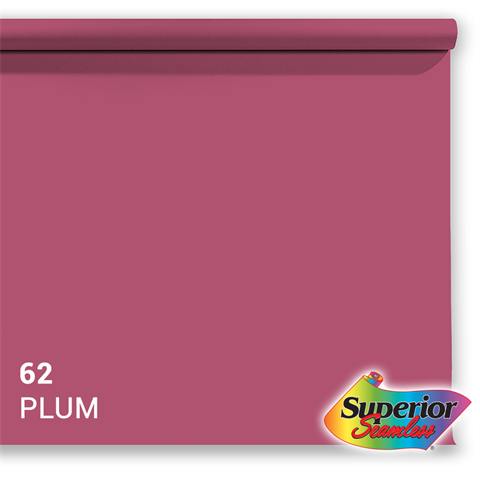 Superior achtergrondpapier 62 pruim 1,35 x 11m